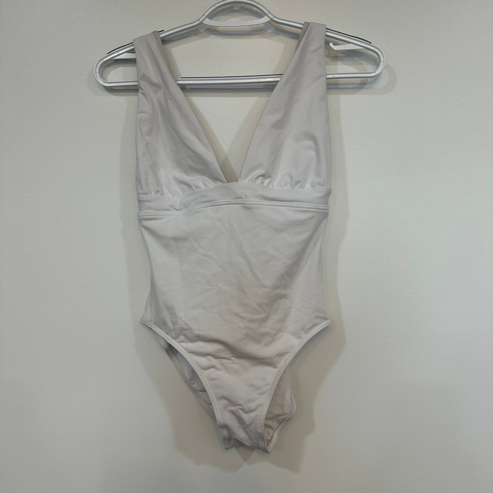 Eres Womens One Piece Swim Shit Off White Plunge Designer Italy 10